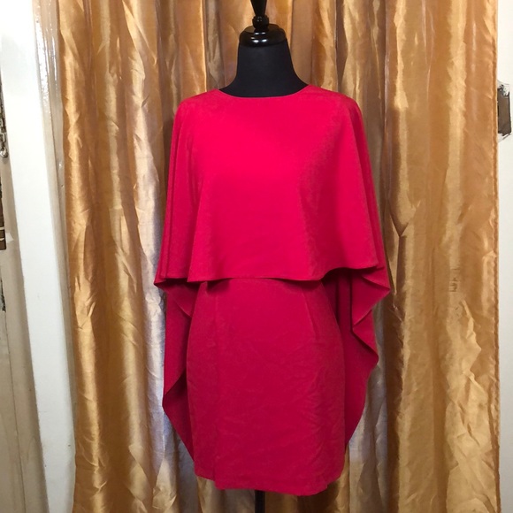 zara pink cape dress